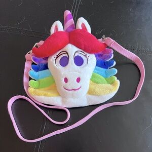 Disney Inside Out Rainbow Unicorn Crossbody Bag Plush Purse